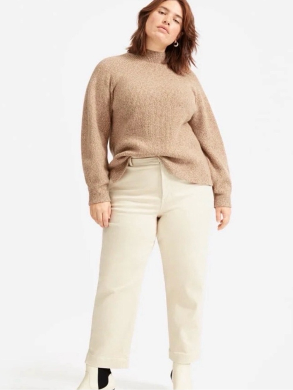 Everlane | New The Straight Leg crop jeans Sandstone women’s size 16 stretch